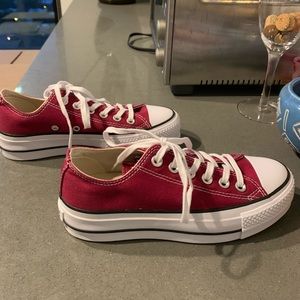Platform maroon CONVERSE
